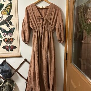 Shop Dahl Lauren Dress in Terracotta